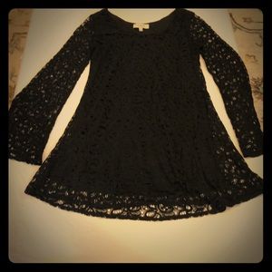Umgee black lace slip dress.